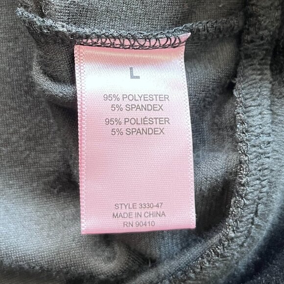 Juicy Couture Velour Rhinestone Logo Sweatshirt Black Size L Pullover Sleepwear - Picture 4 of 6